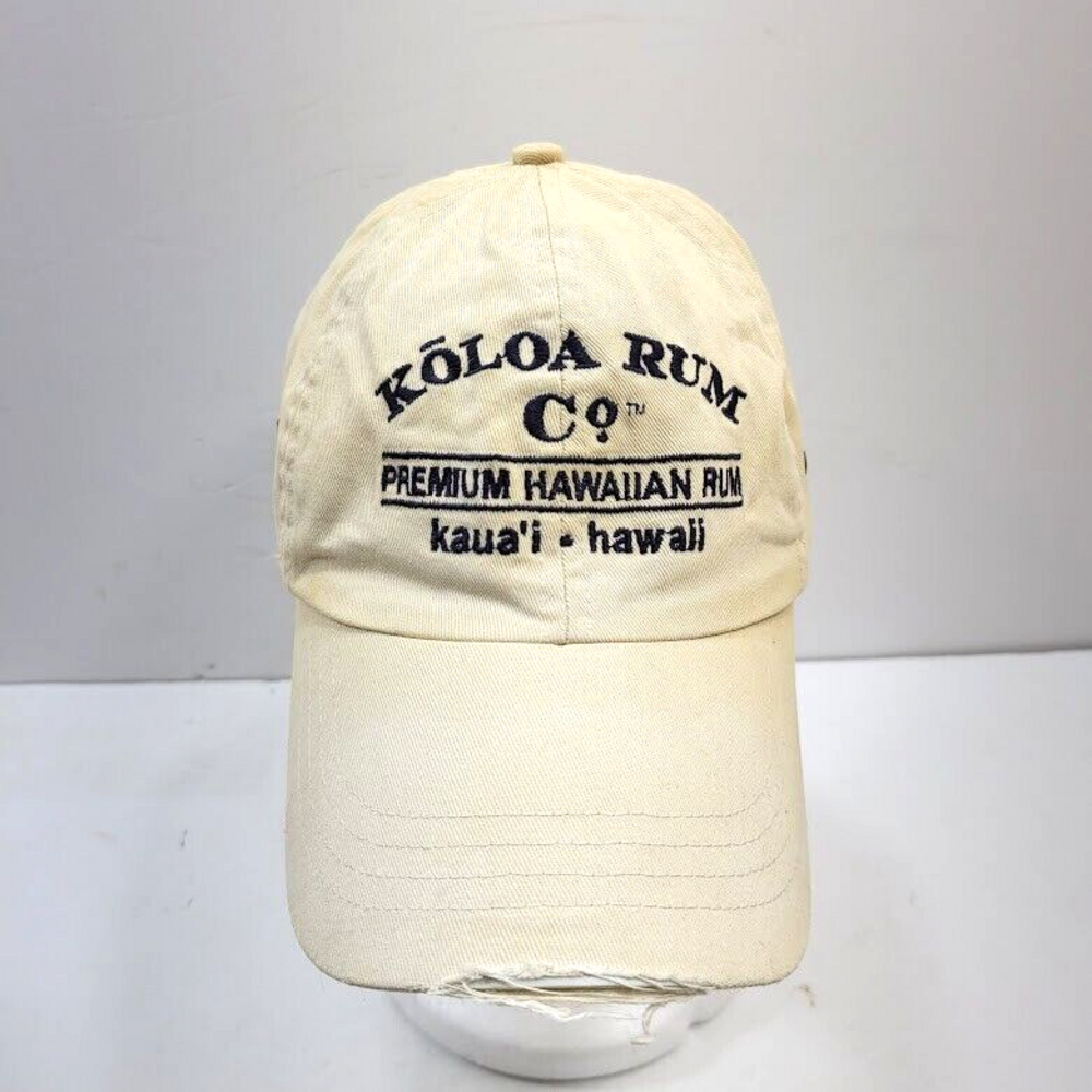 Koloa Rum Premium Hawaiian Rum Hat Cap Strap Back Beige Mens